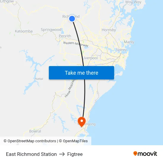 East Richmond Station to Figtree map