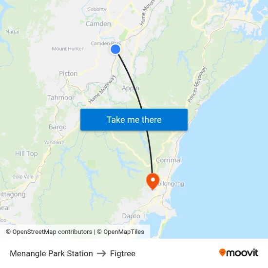 Menangle Park Station to Figtree map