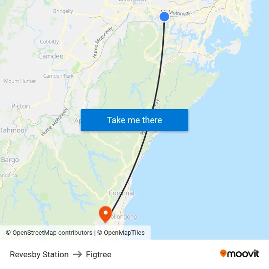 Revesby Station to Figtree map