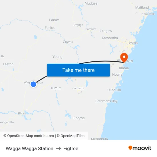 Wagga Wagga Station to Figtree map