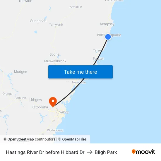 Hastings River Dr before Hibbard Dr to Bligh Park map