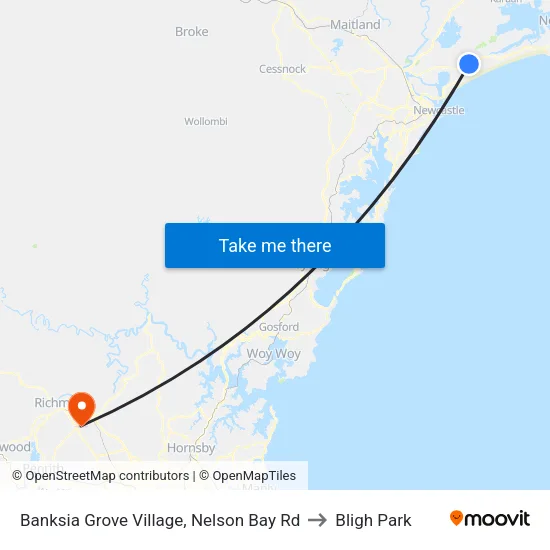 Banksia Grove Village, Nelson Bay Rd to Bligh Park map