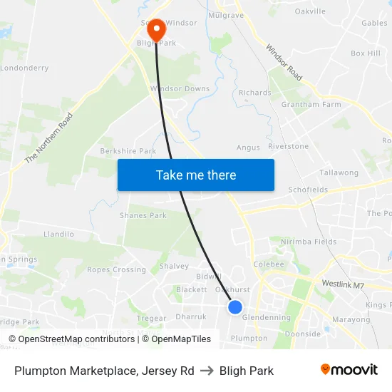 Plumpton Marketplace, Jersey Rd to Bligh Park map