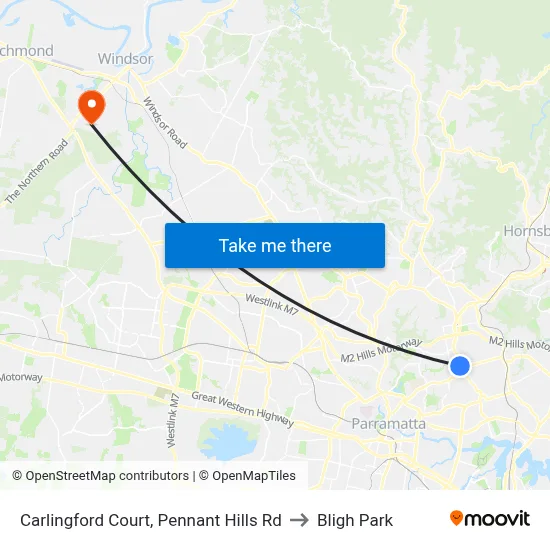 Carlingford Court, Pennant Hills Rd to Bligh Park map
