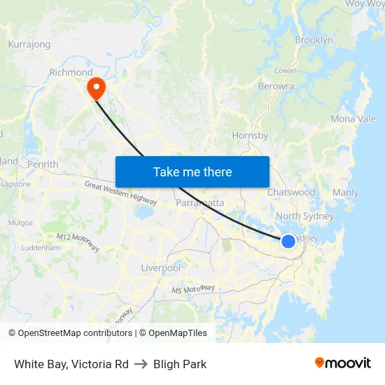 White Bay, Victoria Rd to Bligh Park map