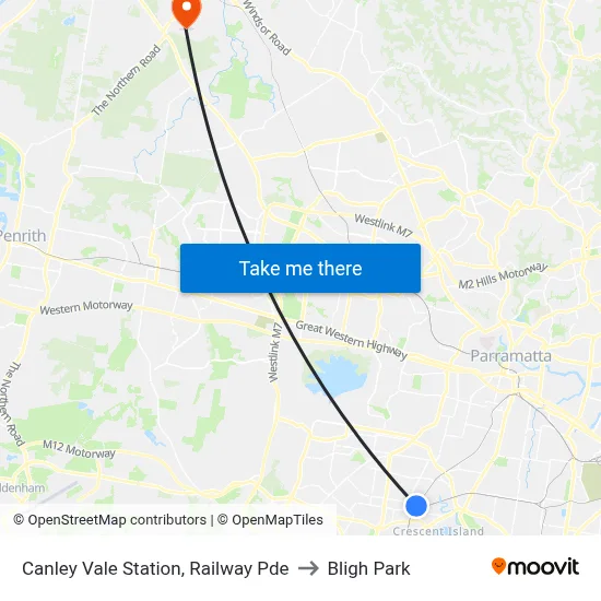 Canley Vale Station, Railway Pde to Bligh Park map