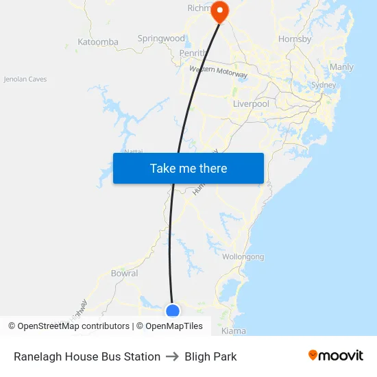 Ranelagh House Bus Station to Bligh Park map