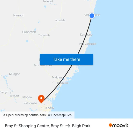 Bray St Shopping Centre, Bray St to Bligh Park map