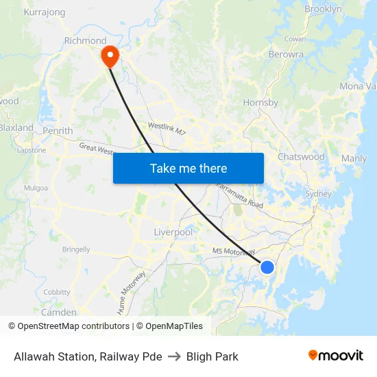 Allawah Station, Railway Pde to Bligh Park map