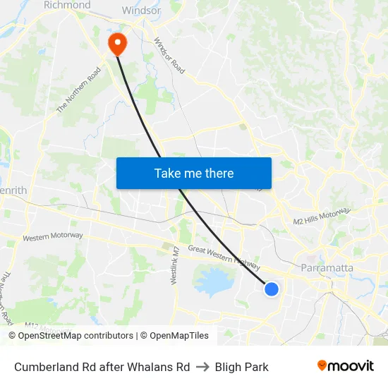 Cumberland Rd after Whalans Rd to Bligh Park map