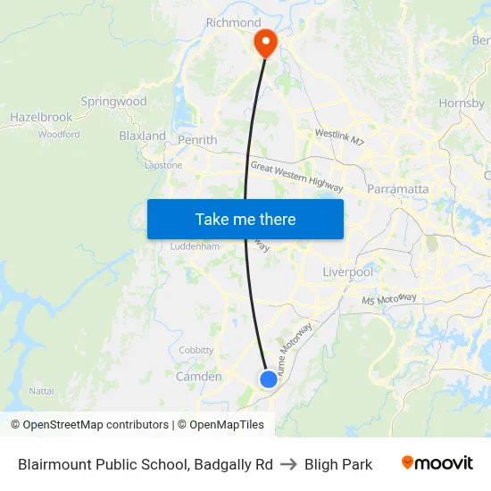 Blairmount Public School, Badgally Rd to Bligh Park map