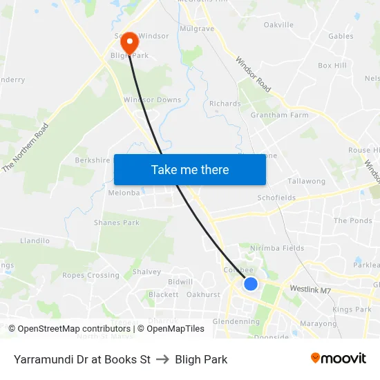 Yarramundi Dr at Books St to Bligh Park map