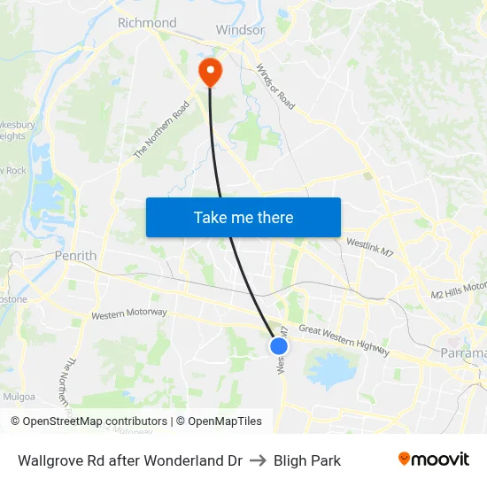 Wallgrove Rd after Wonderland Dr to Bligh Park map