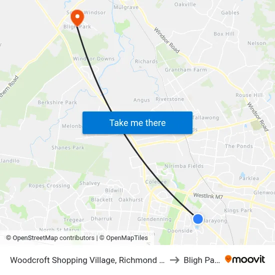 Woodcroft Shopping Village, Richmond Rd to Bligh Park map