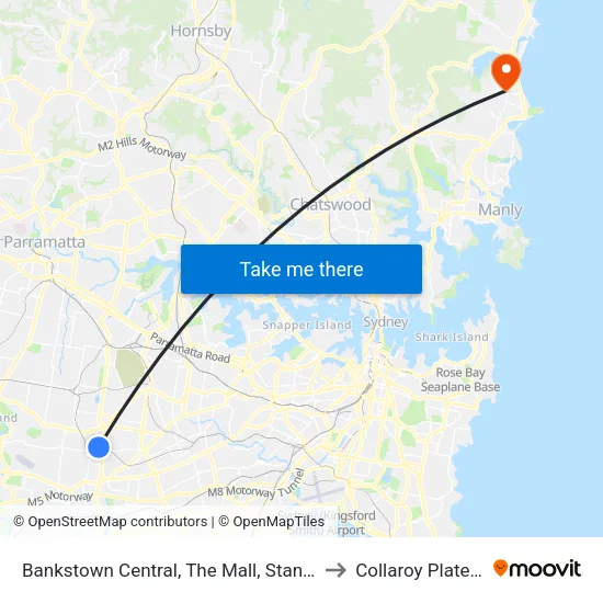 Bankstown Central, The Mall, Stand C to Collaroy Plateau map