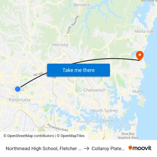 Northmead High School, Fletcher St to Collaroy Plateau map