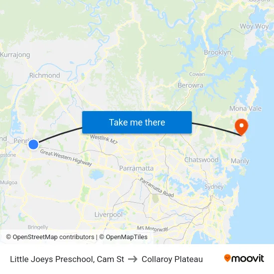 Little Joeys Preschool, Cam St to Collaroy Plateau map