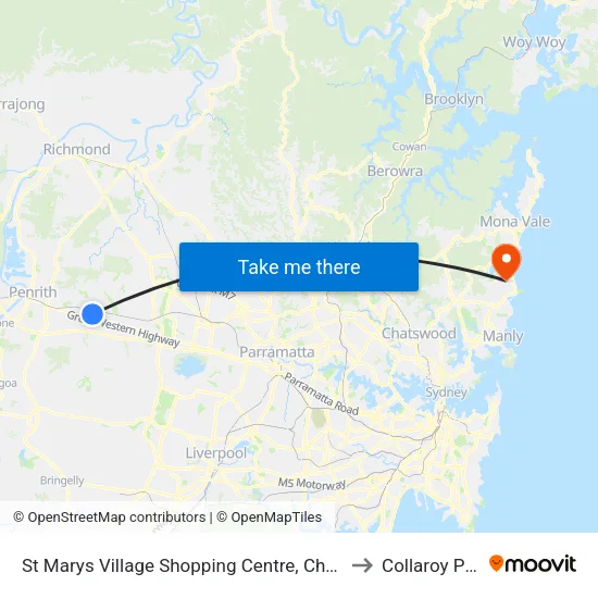 St Marys Village Shopping Centre, Charles Hackett Dr to Collaroy Plateau map