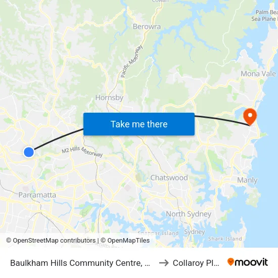 Baulkham Hills Community Centre, Windsor Rd to Collaroy Plateau map
