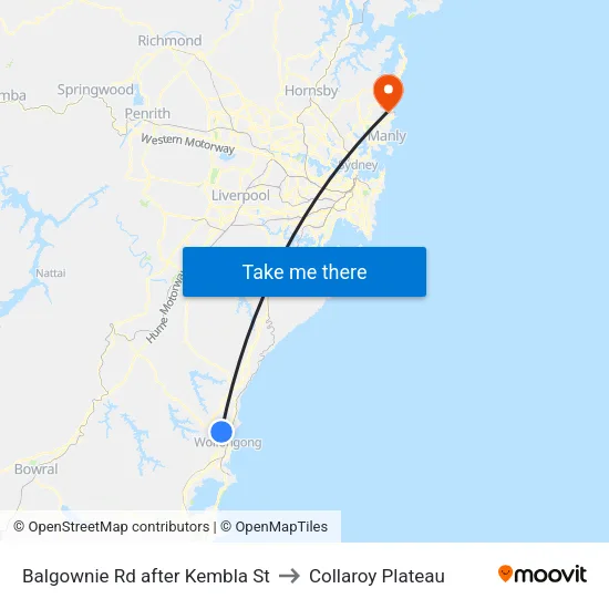Balgownie Rd after Kembla St to Collaroy Plateau map