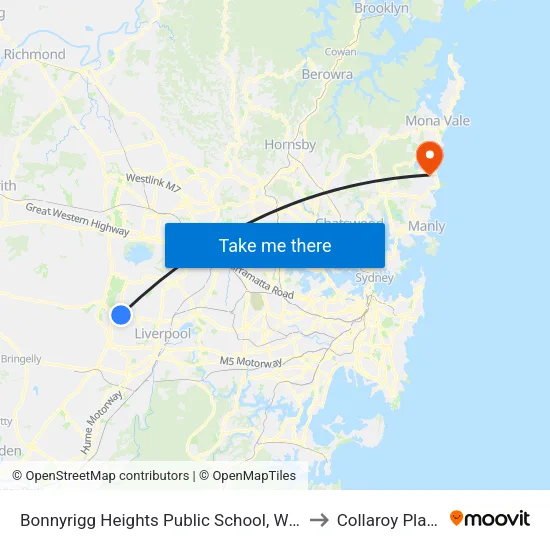 Bonnyrigg Heights Public School, Wilson Rd to Collaroy Plateau map