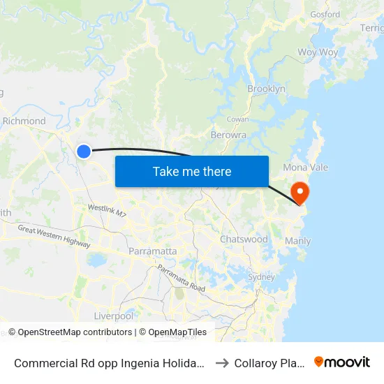 Commercial Rd opp Ingenia Holidays Avina to Collaroy Plateau map
