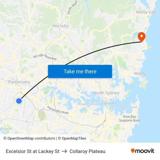 Excelsior St at Lackey St to Collaroy Plateau map