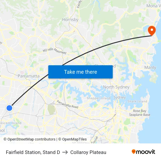 Fairfield Station, Stand D to Collaroy Plateau map