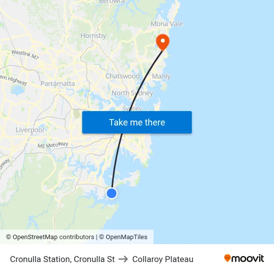 Cronulla Station, Cronulla St to Collaroy Plateau map