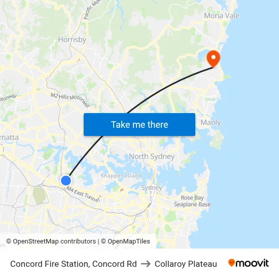 Concord Fire Station, Concord Rd to Collaroy Plateau map