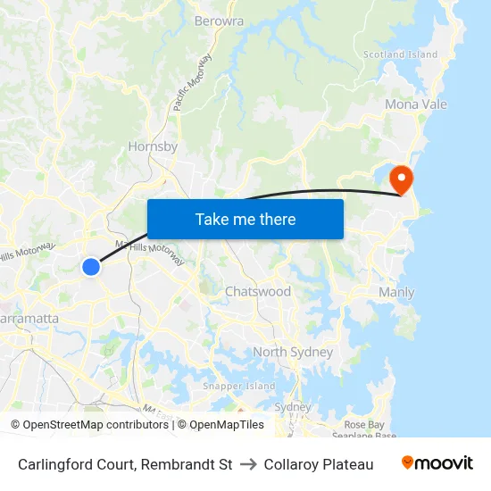 Carlingford Court, Rembrandt St to Collaroy Plateau map