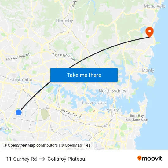 11 Gurney Rd to Collaroy Plateau map