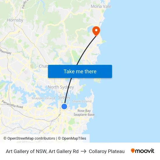 Art Gallery of NSW, Art Gallery Rd to Collaroy Plateau map