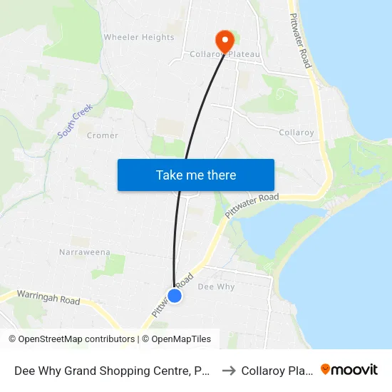Dee Why Grand Shopping Centre, Pacific Pde to Collaroy Plateau map