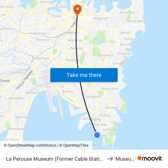 La Perouse Museum (Former Cable Station) to Museum map