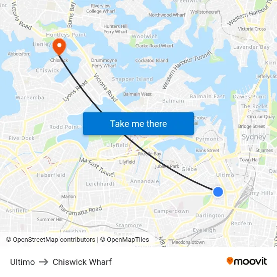 Ultimo to Chiswick Wharf map
