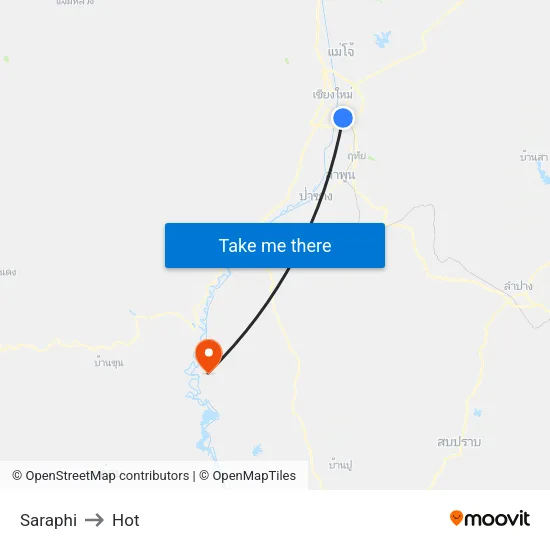 Saraphi to HOT map