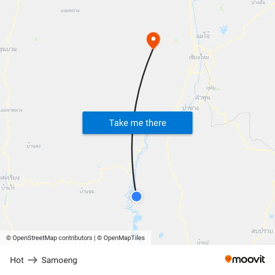 Hot to Samoeng map