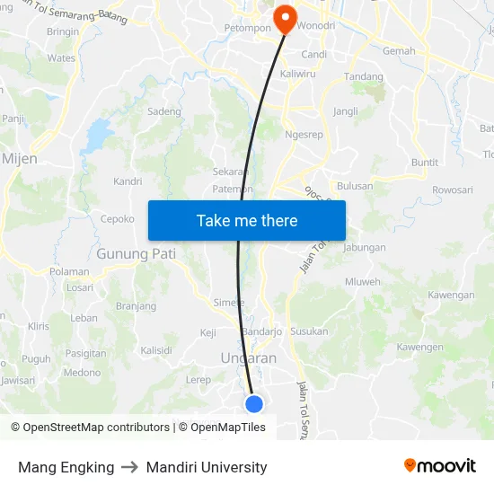 Mang Engking to Mandiri University map