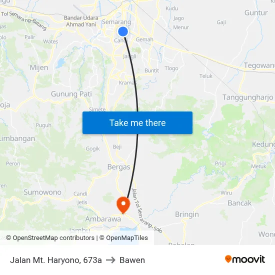 Jalan Mt. Haryono, 673a to Bawen map