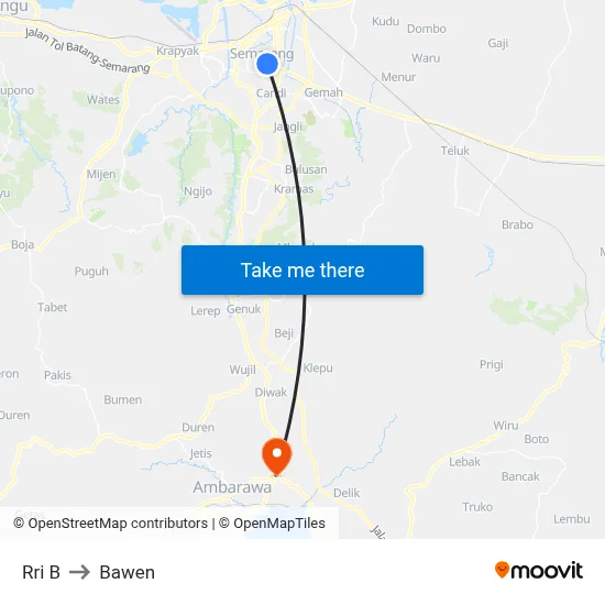 Rri B to Bawen map