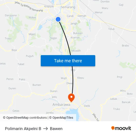 Polimarin Akpelni B to Bawen map