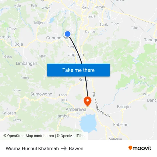 Wisma Husnul Khatimah to Bawen map