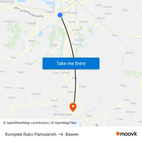Komplek Ruko Pamularsih to Bawen map