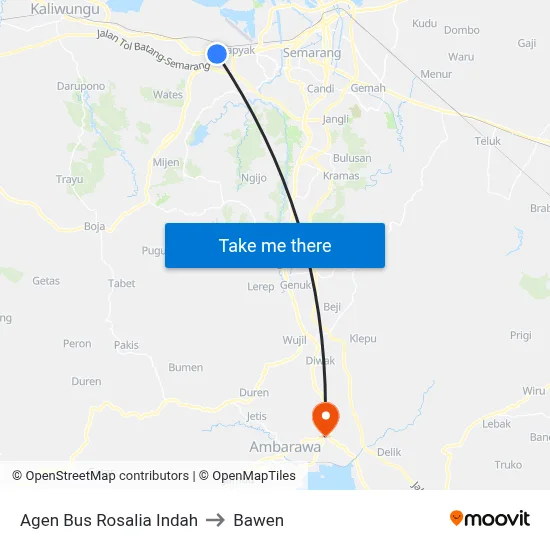 Agen Bus Rosalia Indah to Bawen map