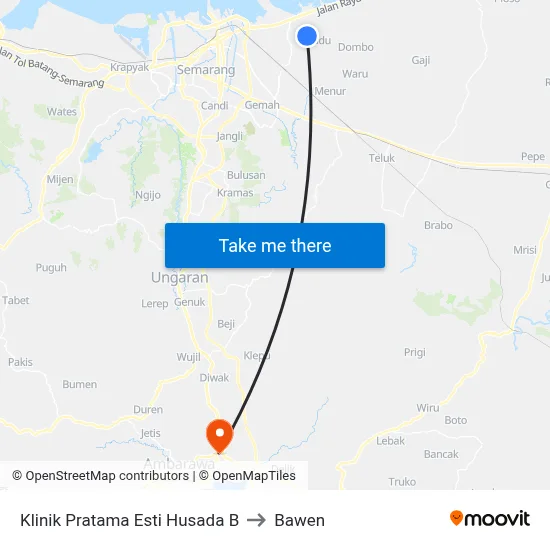 Klinik Pratama Esti Husada B to Bawen map