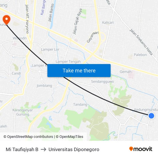 Mi Taufiqiyah B to Universitas Diponegoro map