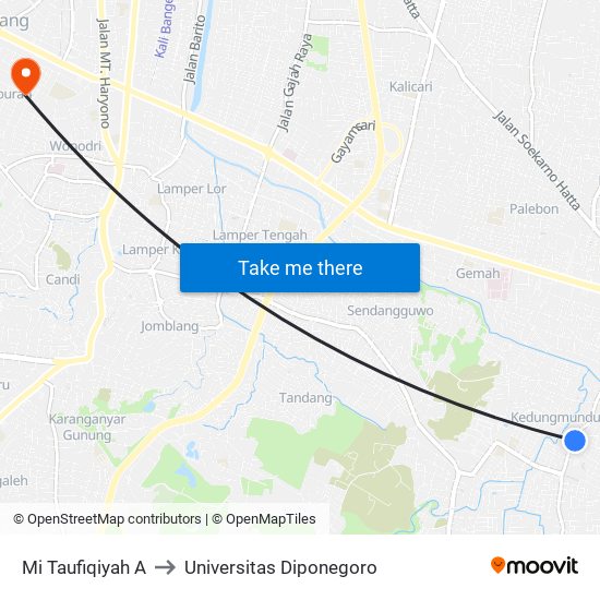 Mi Taufiqiyah A to Universitas Diponegoro map