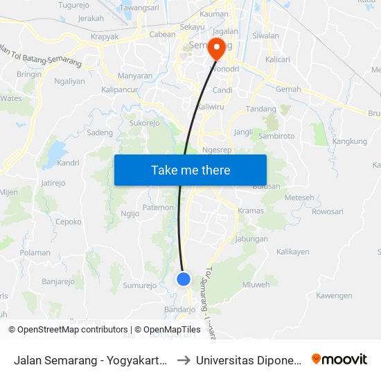 Jalan Semarang - Yogyakarta 301 to Universitas Diponegoro map