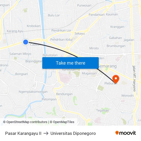 Pasar Karangayu II to Universitas Diponegoro map